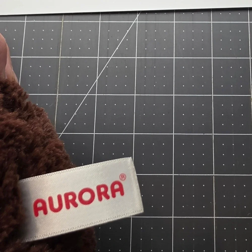 Aurora Plush Moose Brown Buffalo Plaid Antlers 11x12